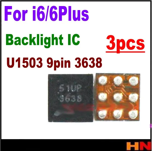 3 шт. U1503 9pin 3638 подсветка ic чип управления светом для iPhone 6 + Plus 6G | Мобильные