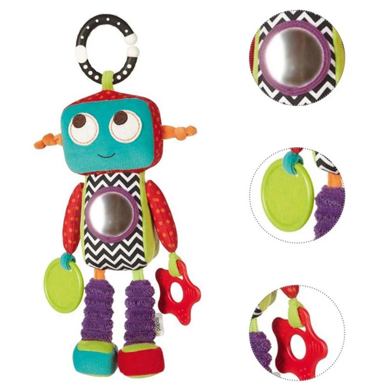 Baby Stroller Plush Doll Bed Pendant Teether Robot Rattle Baby Crib Mobile Baby Boy Toys Interactive Toys