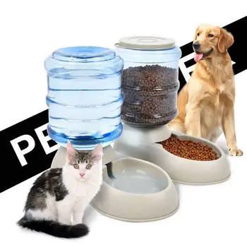 

3.75L Pet Automatic Feeder Dog Cat Drinking Bowl for Puppy Kitten Water Drinking Feeding Large Capacity Dispenser