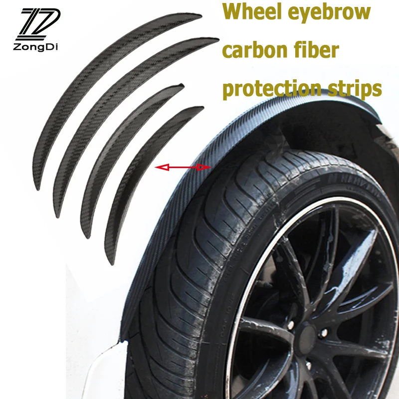 

ZD 2Pcs For Alfa Romeo 159 BMW E46 E39 E36 E90 Audi A3 A6 C5 A4 B6 B8 Car Carbon Fender Wheel Edge Eyebow Stickers Strip Crash