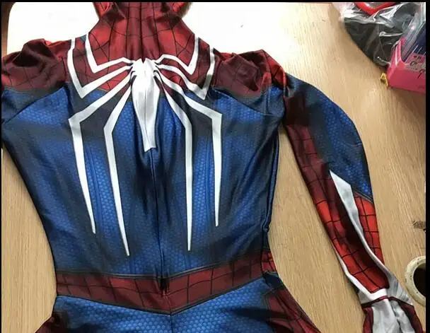 PS4 Insomniac Spiderman Costume Spandex Games Spidery Cosplay Halloween Spider-man Costume For Adult/Kids Hot Sale Free Shipping