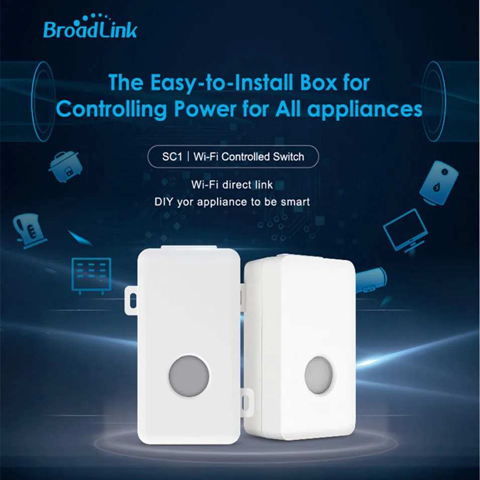 2pcs Broadlink SC1 Wifi Controller Smart Home Automation Modules IOS Android APP Wireless Wifi Remote Control Switch 100-250V-1