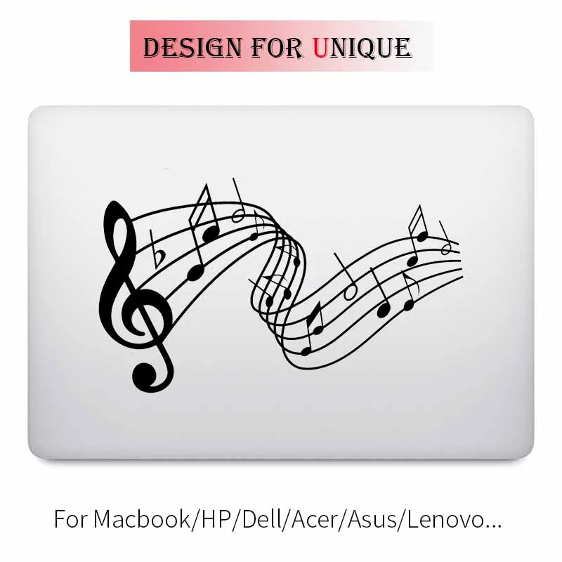 Music Melody Notes Laptop Decal Sticker for font b Apple b font font b Macbook b