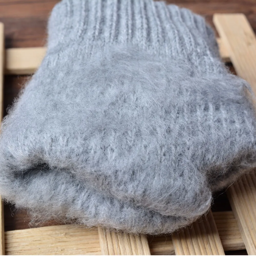 Новые зимние перчатки варежки для телефона женские девочки теплые толстые шерстяные Перчатки сенсорные вязаные перчатки