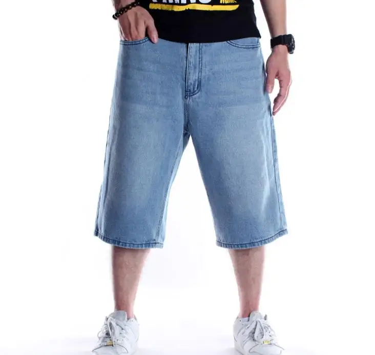 

Summer Mens Shorts Hip Hop Denim Jeans Boardshorts American Fashion Trousers Loose Baggy Cotton Men Trouser Bottoms Big Size 46