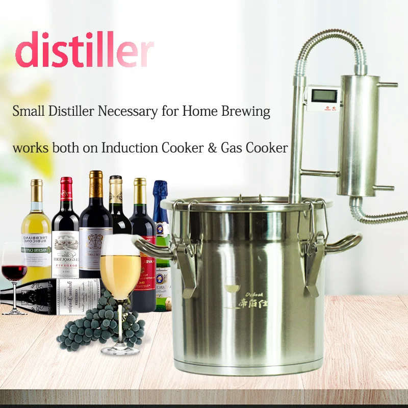 

12L/20L/35L/60L Moonshine Homebrew Distiller Wine Beer Vodka Alcohol Distiller Home-made winemaking stainless steel equipment