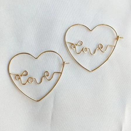 Новые модные сексуальные женские серьги ручной работы золотого цвета в форме сердца серьги для женщин