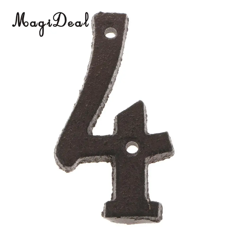 2pcs Rustic House Office Door Plaque Address Arabic Number Digit Plate Sign Plaque 4 6
