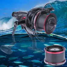 Спиннинговая рыболовная Катушка 12+ 1BB 4,6: 1/металлическая двойная проволочная чашка рыболовное колесо-8000 серия металлическая катушка для ловли карпа катушка Whee