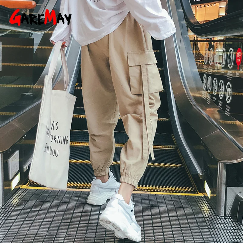 Kaki High Waist Cargo Pants Women Camo Joggers Loose Sweatpants Korean Hip  Hop Pants For Women Casual Streetwear Black Trousers - Pants & Capris -  AliExpress