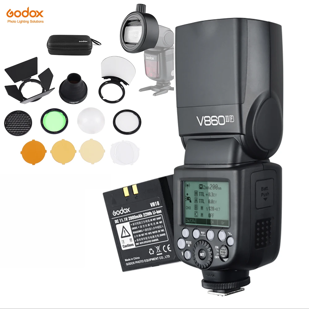 

Godox V860II Camera Flash HSS TTL Speedlite Flash Trigger Flashlight for Canon Nikon Sony Olympus Fujifilm Synchronizer AK-R1