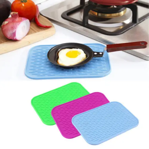 

Eco Friendly Silicone Anti-Hot Insulation Mat Non-Slip Coaster Tableware Drain Pad Pot Dishes Placemate