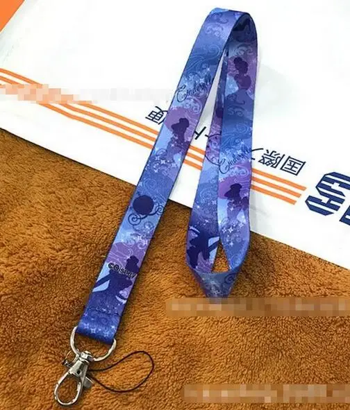 

1 pcs Cartoon Cinderella Princess Mobile Phone Neck Straps Neck Strap Key Chains Lanyard WW-29