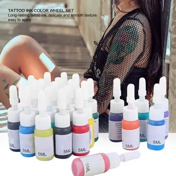 

Permanent Makeup Pigments 25Pcs Professional Microblading Tattoo Inks Set Longlasting Body Tattoo Practice Pigment Ink a