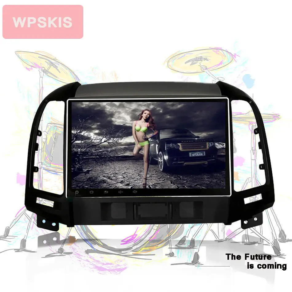 Sale 9 inch Octa Core Android 9.0 Car DVD Player For Hyundai Santa Fe 2006-2012 Headunit GPS Navigation 2 Din Car Audio System 1080P 4