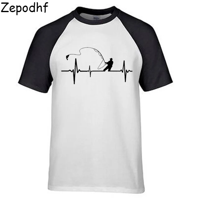 

Fishinger Heartbeat T Shirt - Funny Fish Fisherman Gift Idea New Fashion Men T-Shirt Fashion Short Sleeve Sale 100 % Cotton