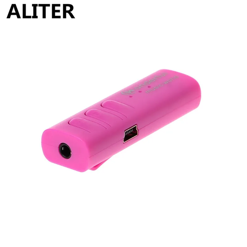 Зажим портативный мини Mp3 USB зарядка цифровой музыкальный плеер синий пластик