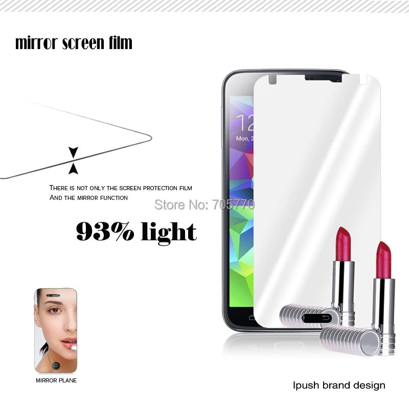 100X New Mirror Screen Protector Guard Cover Film For Samsung Galaxy S5 i9600in Phone Screen