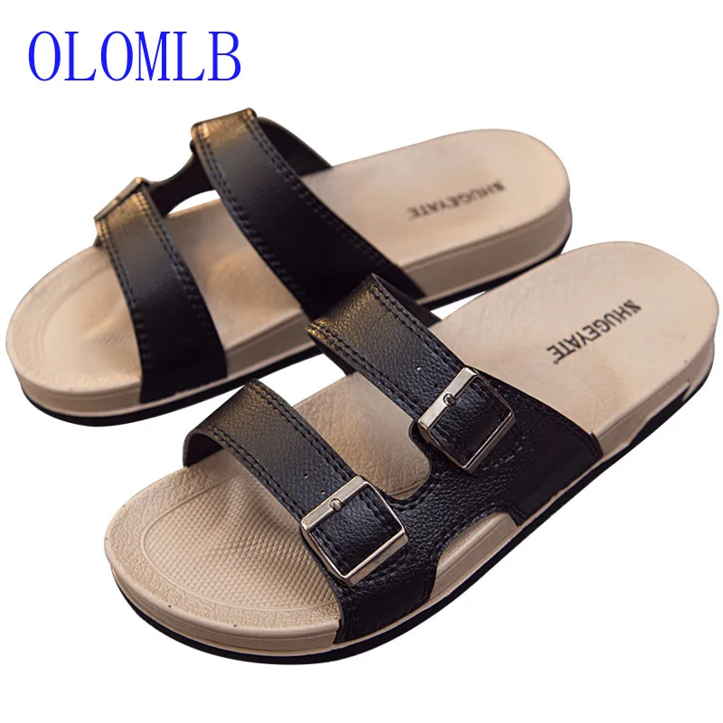 

OLOMLB 2019 Casual Men Soft Sandals Comfortable Women Summer Sandals Men Roman Summer Outdoor Beach Unisex Sandals Size 41~46