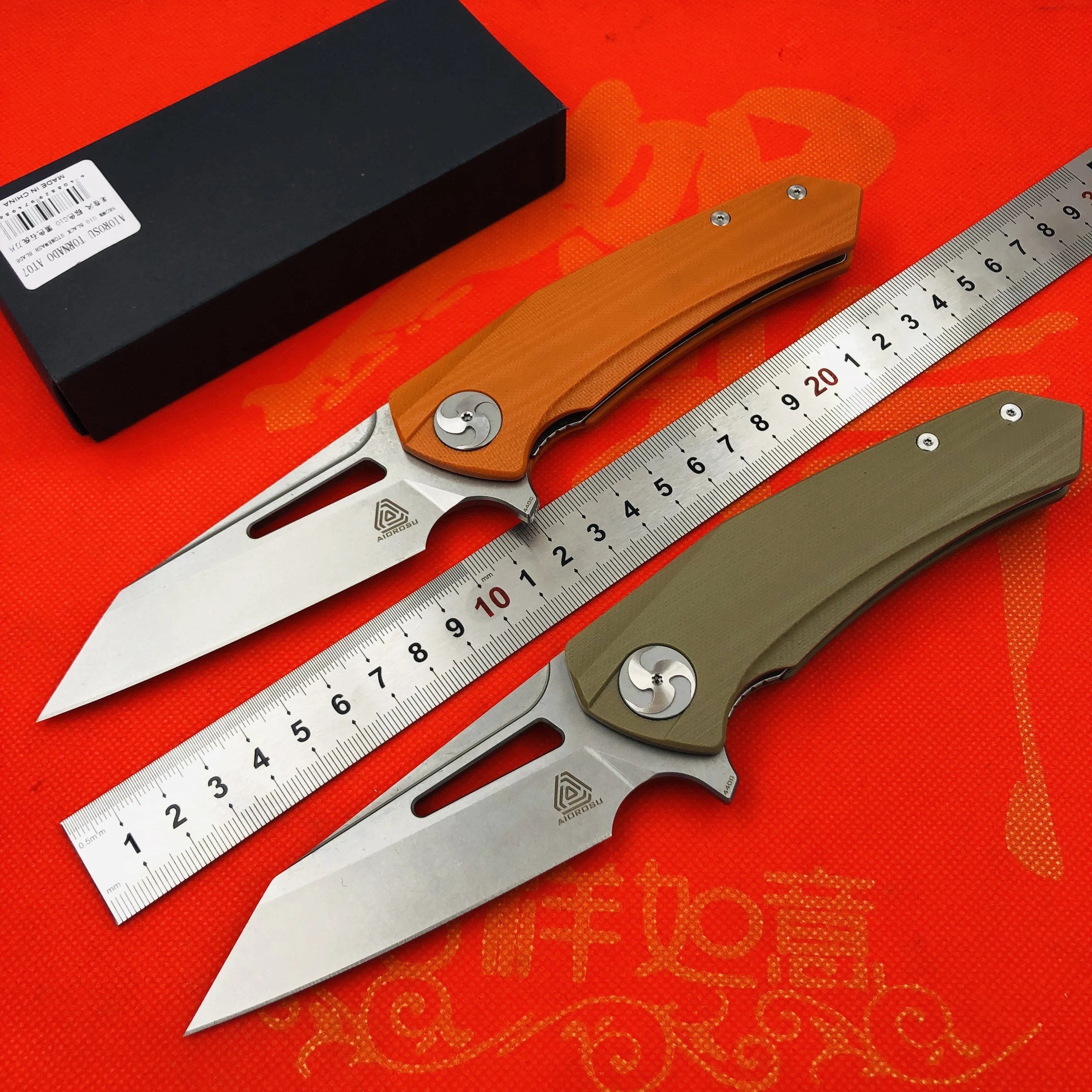 

MAXACE original AIOROSU Fengshen series tornado 440C steel blade G10 handle outdoor camping tool
