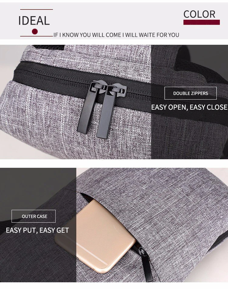 AHRI 2017 New Soft Waterproof High Capacity Chest Bag For Men Female Canvas Sling Bag Casual Crossbody Bags For Short Trip Urban 21