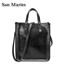 San Maries женская сумка в деловом стиле женская из телячьей кожи большая сумка на плечо роскошная сумка-тоут женские сумки