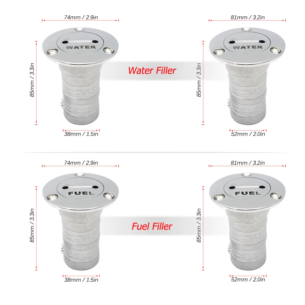 1,5 "/2" лодка палубе воды топливный наполнитель Морской 316 нержавеющая сталь ключ кепки Yacht заполнить аппаратные средства водные виды спорта