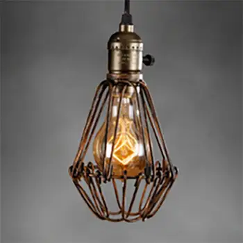 

Iron Bird Cage Big Size Lampshade Pendant Light E27 AC110V/220V Industrial Edison Pendant Lamp Retro Loft Lighting