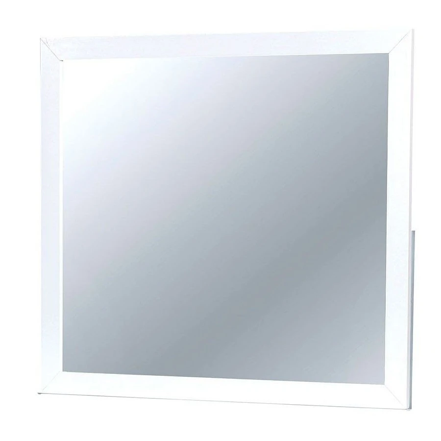 Prismo Transitional Mirror, Transitional Style, White