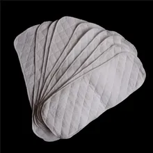 10 шт. 3 слоя ткани Подгузники для детей, младенцев, новорожденных, подгузники вкладыши для подгузников, вставкой белый многоразовый