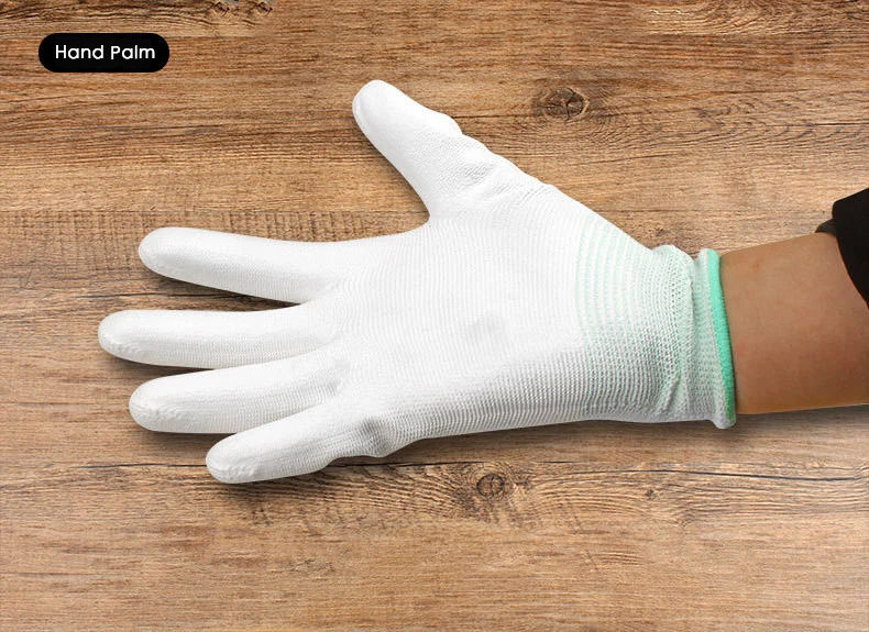 1 пара антистатические перчатки Антистатический ESD электронные рабочие перчатки с резиновым покрытием для дома и сада защитные перчатки для пальцев