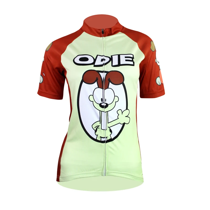 

New Cartoon odie Alien SportsWear Womens Cycling Jersey Cycling Clothing Bike Shirt Size S To 2XL