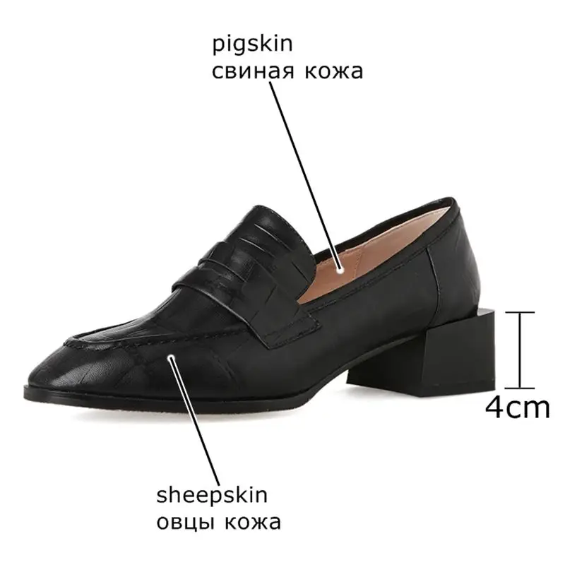 ALLBITEFO/модные брендовые вечерние женские туфли из натуральной кожи с квадратным носком на высоком каблуке женские туфли на высоком каблуке высокого качества