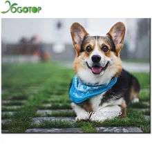 Алмазная картина с собакой вельш корги 5d diy Алмазная вышивка крестиком Стразы мозаичное искусство, декор для стен фото для домашних животных на заказ YY1077