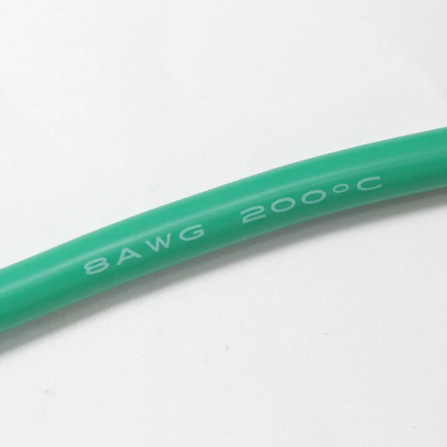 0,5 метров силиконовый провод 8AWG гибкий кабель 8.3mm2 мягкий высокотемпературный Луженый Медный UL VW-1 - Цвет: Армейский зеленый