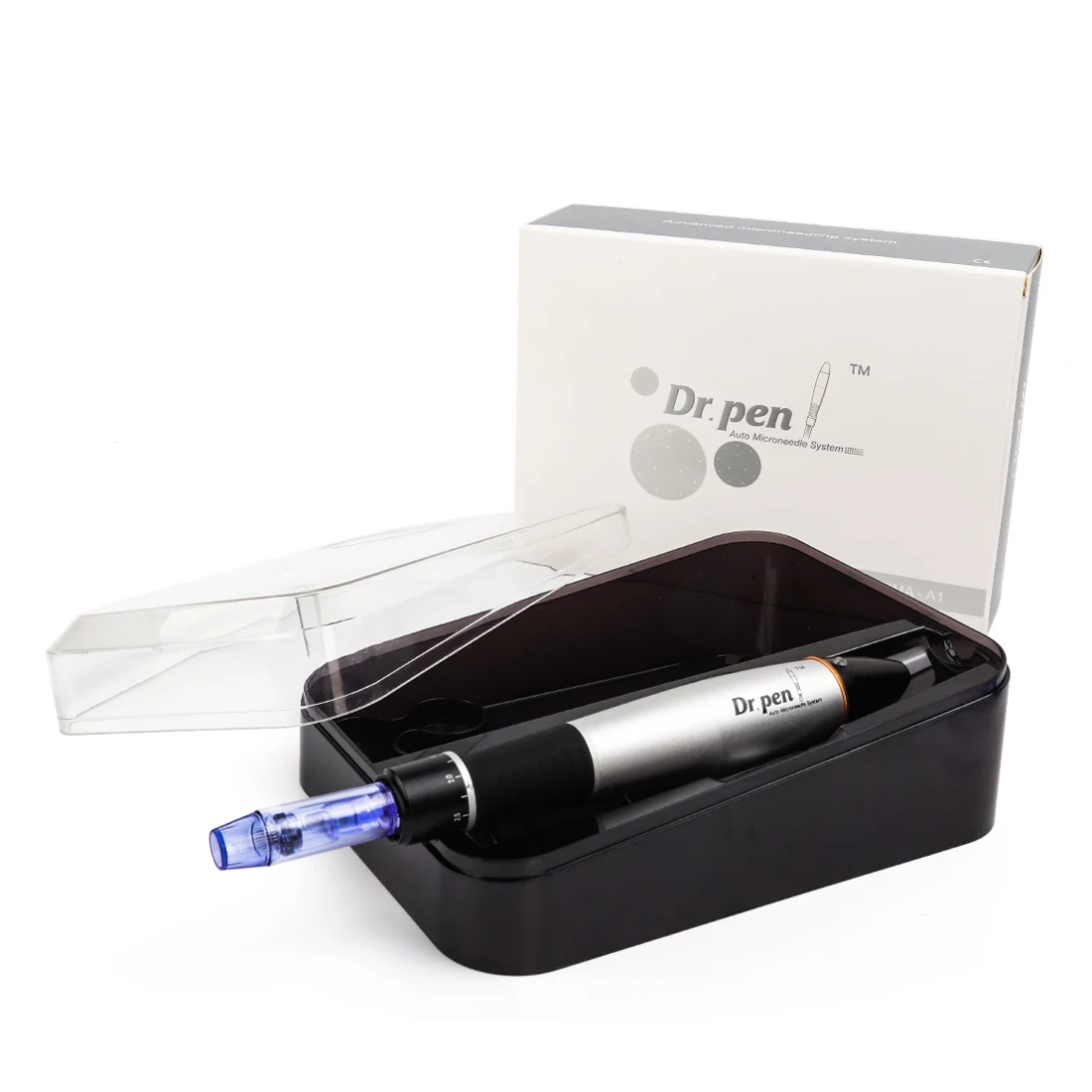 Electric Micro Needling Pen Skin Tightening Remove Scar Reduce Wrinkles Scar Marks Removal Device Skin Dr Pen with 8pc Cartridge