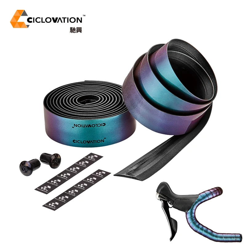 

2019 Ciclovation Aurora Bicycle Handlebar Tape Advanced Bar Tape with Leather Touch Road Bike Gel Bar Cycling Tape Wrap