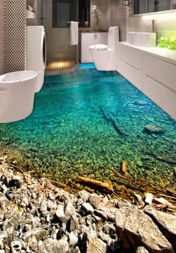 [Самоклеющиеся] 3D камни Sea Coast 5 нескользящие водонепроницаемые фото