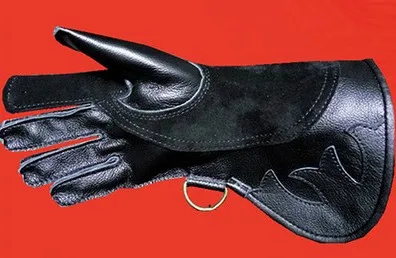 Hfбезопасности тренировочные перчатки Eagle анти-укус против царапин 40 см кожаные перчатки анти-захватывающие перчатки без пальцев рабочие перчатки - Цвет: left40cm