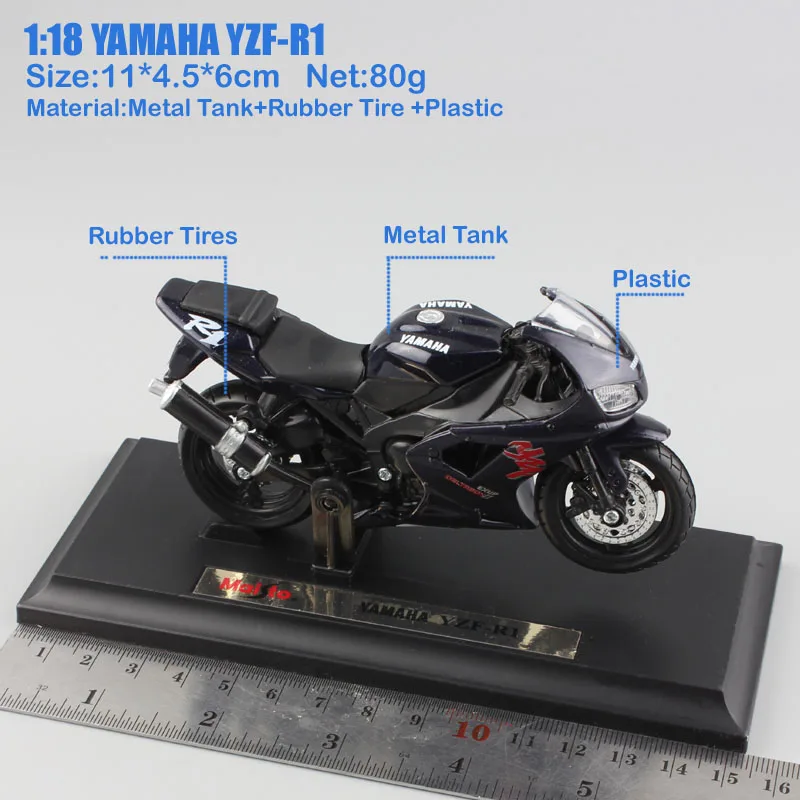 Maisto 1:18 YAMAHA YZFR1 R1 moto rcycle racing superbike scale модели moto bike Diecasts& Toy транспортные средства подарки игрушки для детей мальчиков