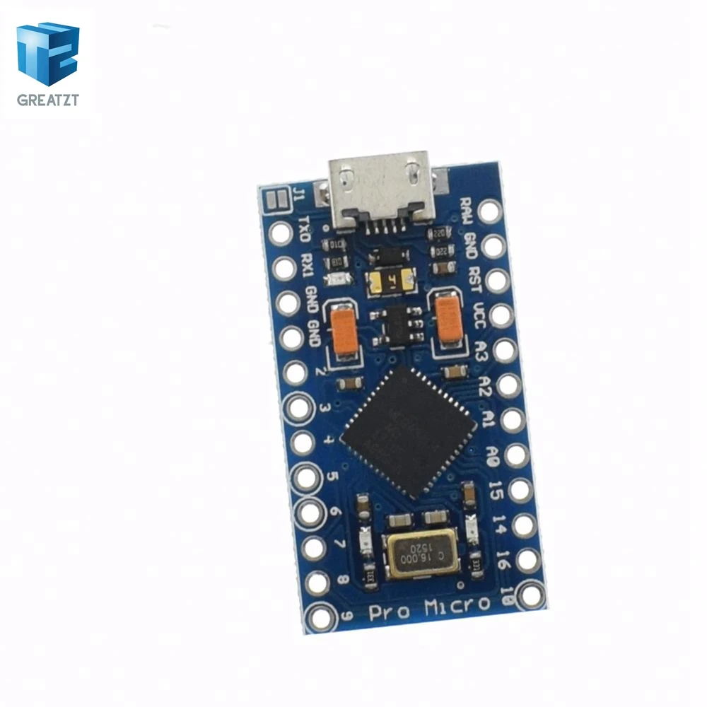 1 шт. Новые Pro Micro для Arduino ATmega32U4 5 В/16 мГц модуль с 2 строки заголовка штифт для Леонардо. Лучшее качество