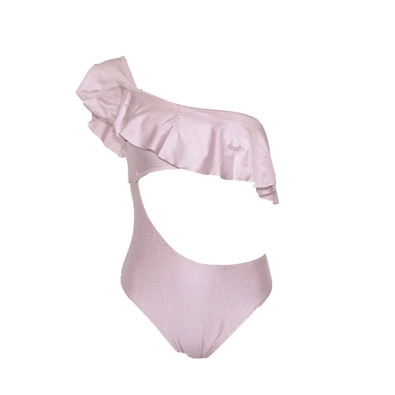 Evage pitaya купальники для малышек для женщин одна деталь maillot de bain высокая нога выдалбливают оборки на одно плечо премиум