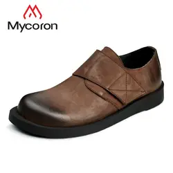 MYCORON 2018 весна/осень брендовая мужская обувь Высокое качество пояса из натуральной кожи износостойкие повседневные ботинки модные Sapato Masculino