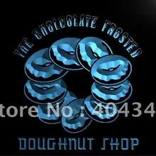 LK326-шоколадный пончик кафе светодиодный неоновый свет знак