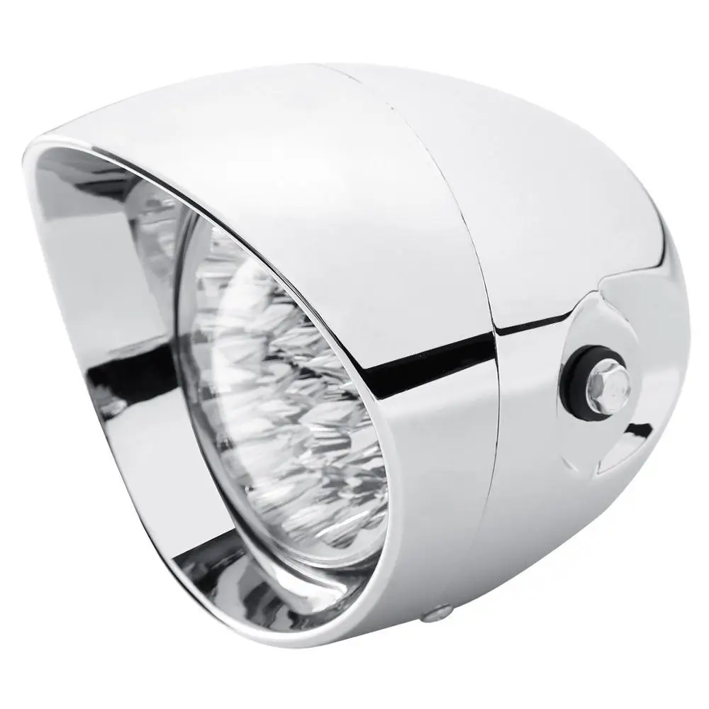 

7" LED Motorcycle Bullet Chrome Headlight Light fit For Harley Choppers NEW