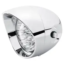 7 LED Motorcycle Bullet Chrome Headlight Light fit For Harley Choppers NEW 1pcs x chrome led headlight for harley davidson v rod vrod headlight vrsc v rod led headlight motorcycle aluminum headlight
