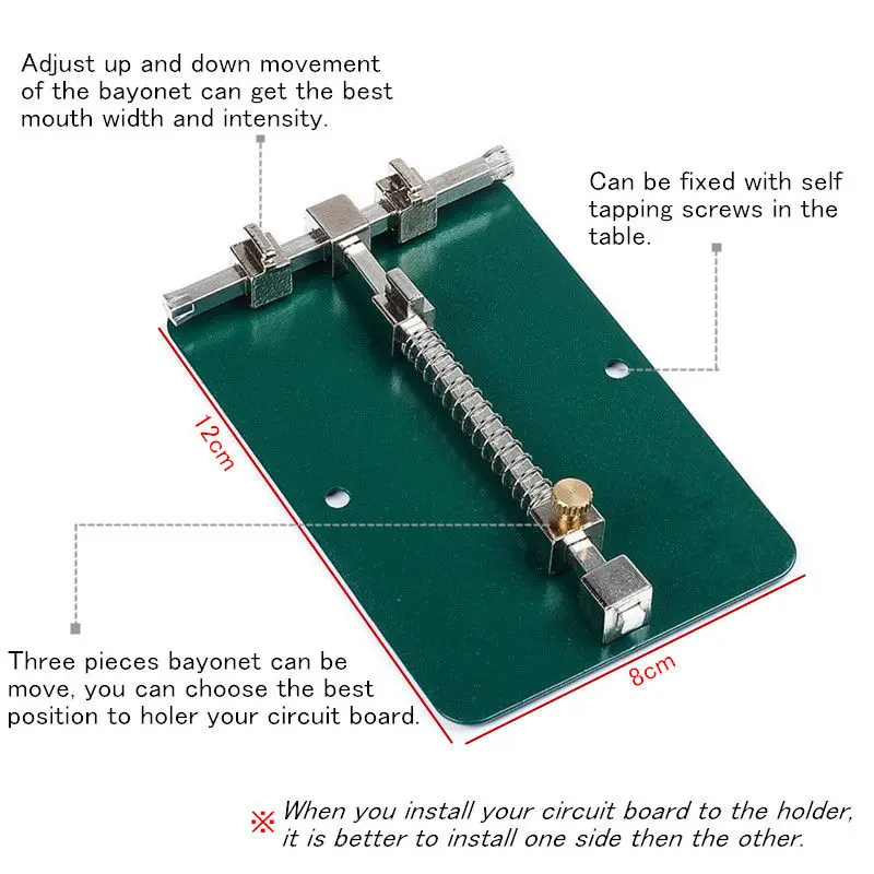 Универсальный держатель печатной платы светильники мобильный телефон ремонт паяльник паяльная инструмент 12 см x 8 см PCB платы инструмент