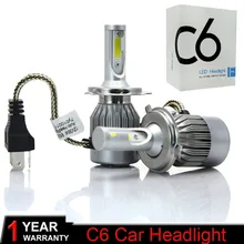 2 шт 12V 24V автомобилей головной светильник H4 светодиодный H7 H1 H3 H11 H13 HB2 HB4 HB5 9004 9005 9006 9007 72 Вт 7600LM авто фары 6000 К светильник лампочка