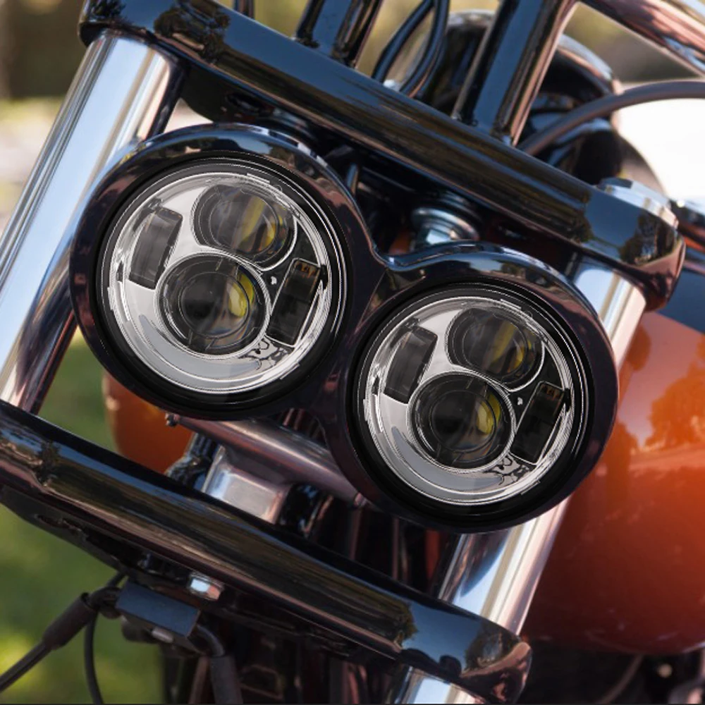 2 шт. 5 &quotсветодиодный мотоцикл фары для двигателя Sportster Motorrad Scheinwerfer Farol