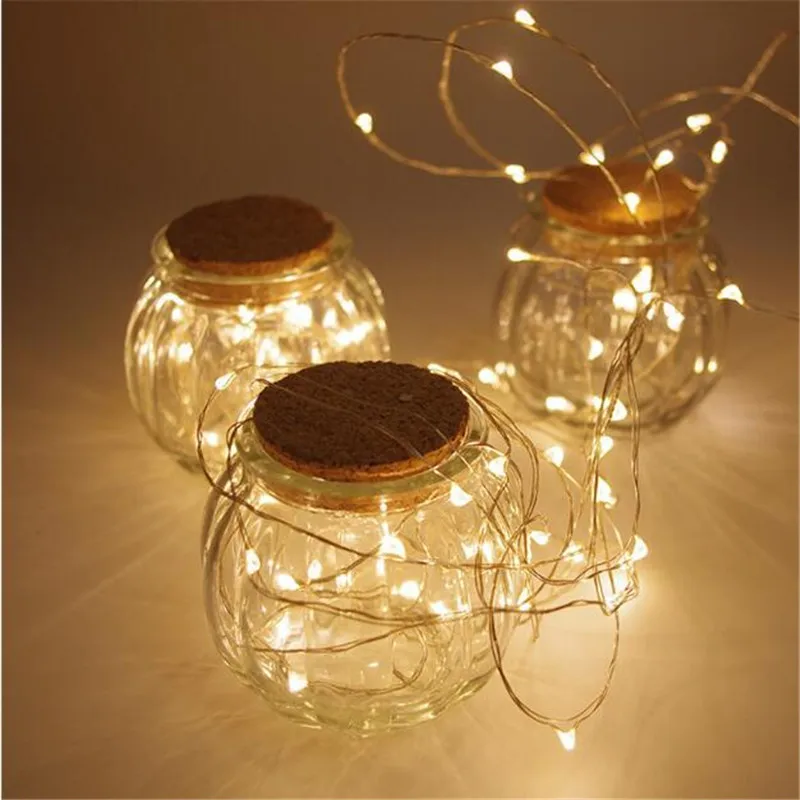 

5m 50 LED Copper Wire String FlashLight for Kitchen Glass Craft Bottle Party Valentines Wedding Fairy lights
